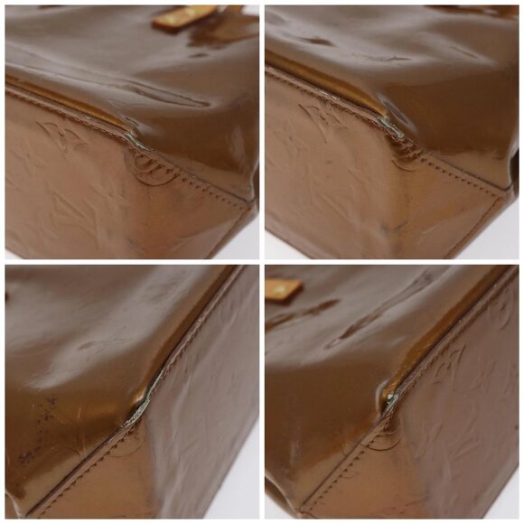 LOUIS VUITTON Monogram Vernis Reade PM Hand Bag Bronze - Picture 15 of 15
